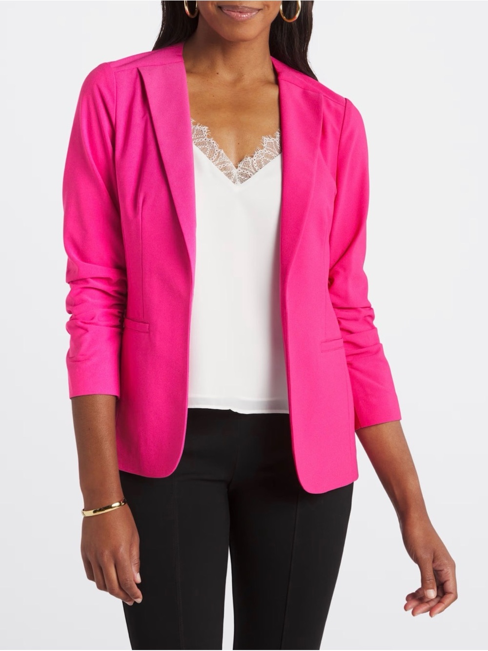 Skies are Blue Raja Collarless Blazer